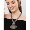Traditional Oxidised Silver Necklace Jewellery Set for Women
