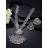 Traditional Oxidised Silver Necklace Jewellery Set for Women