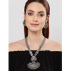 Traditional Oxidised Silver Necklace Jewellery Set for Women