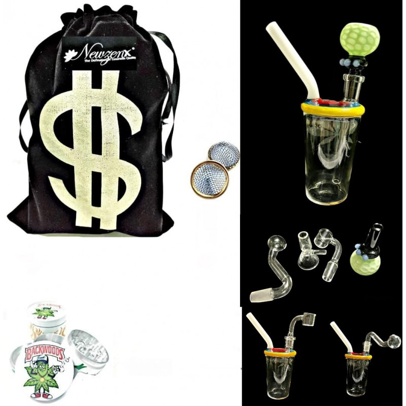 Newzenx Glass Bong | Duffused Cut 5.5 Inch | Oil/Honey/Meth/Weed
