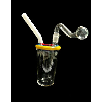 Newzenx Reversal Artwork Glass Bong | Duffused Cut 5.5" | Oil/Honey/Meth/Weed Bong