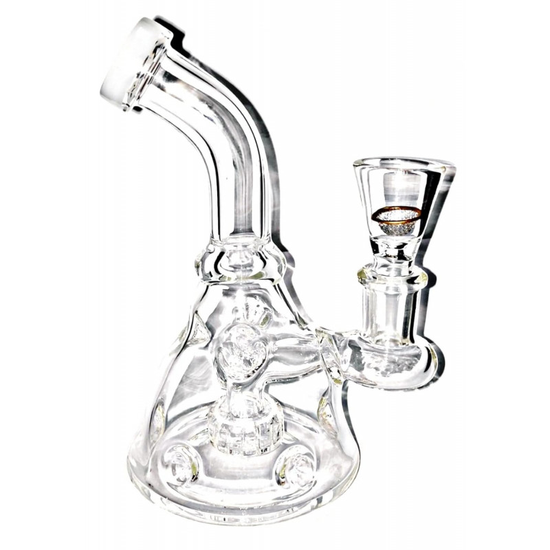 Newzenx 5.5 Inch Cutty Glass Showerhead Bongs for Honey/Oil/Meth/Weed