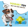 Squeaky Chew Dog Toy | Green Monkey | Rubber Playing Fetching Pet Toy