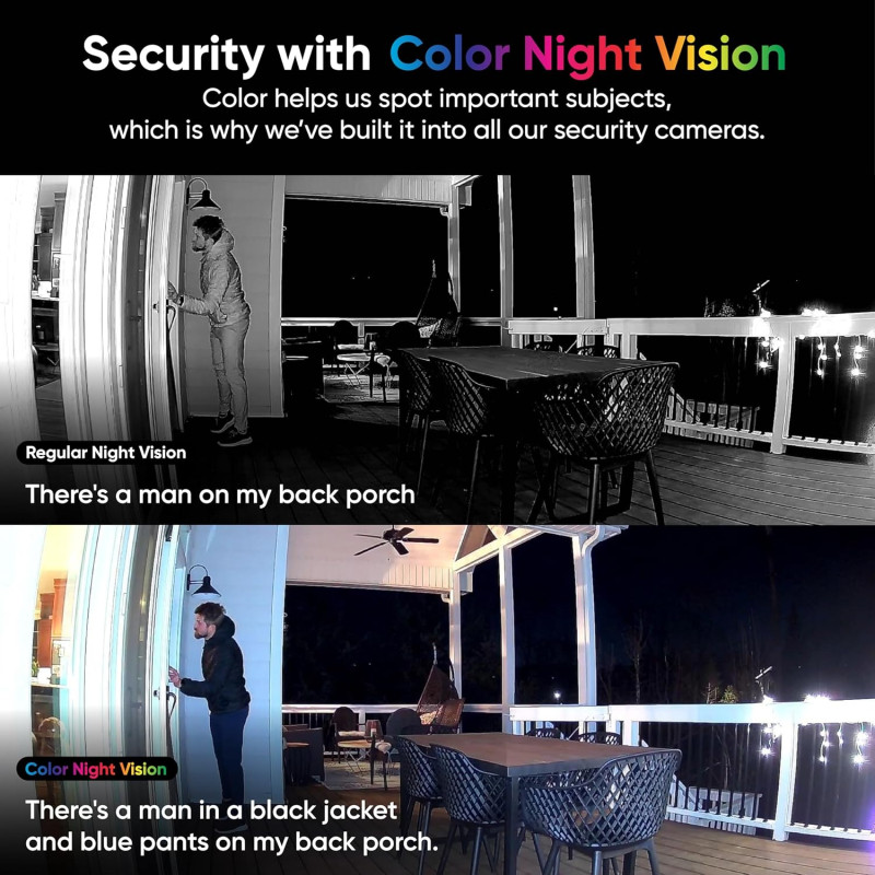 1080p WiFi Security Camera with Color Night Vision | Motion detection