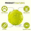 Latex Rubber Squeaky Dog Chew Ball Toy | Claw Ball Fetch Toy