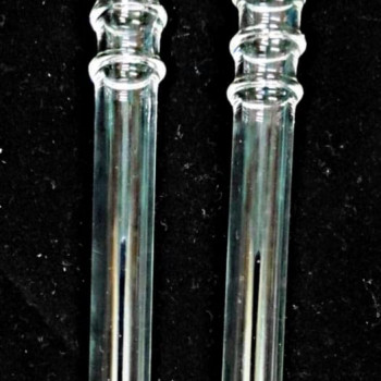 Newzenx Oil Meth Crystal Pipe Triple Rings Combo | 12mm/6"/2 Pcs | Pouch & Cleaner