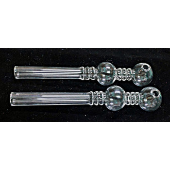 Newzenx Double Rings Oil Meth Crystal Pipe Combo | Pouch & Pipe Cleaner 12mm/6"/2 Pcs