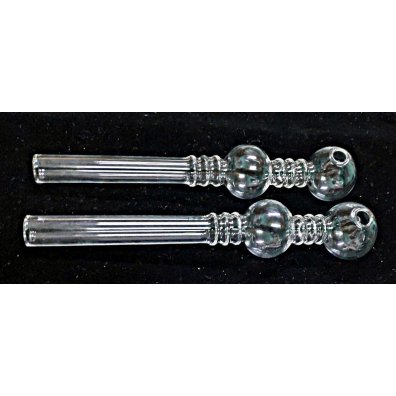 Newzenx Double Rings Oil Meth Crystal Pipe Combo | 12mm/6 Inch/2 Pcs