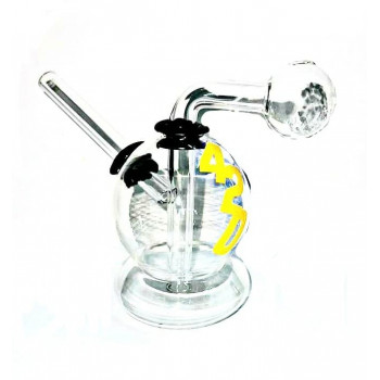 Newzenx Oil Meth Crystal Bong 3.5 Inch with Fancy Pouch & Pipe Cleaner