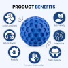 Pet Squeaky Dog Chew Ball Toy | Rubber Golf Ball Chewers Toy