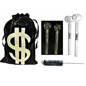 Newzenx Oil Meth Crystal Pipe | 7mm/4 Inch/4 Pcs Pyrex Printed Glass Combo