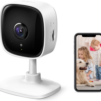 Tapo C110P4 2K Indoor Security CCTV Camera with Baby & Kids Monitoring | Wired PTZ Home Surveillance Camera