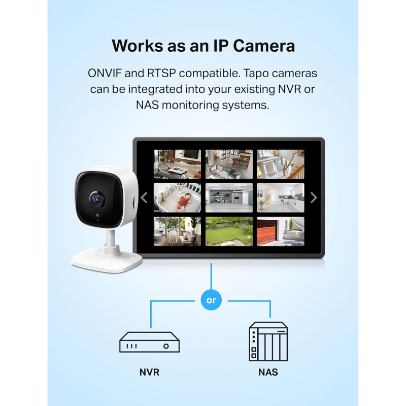 Tapo C110P4 Security CCTV Camera 2K | Indoor PTZ Home Surveillance