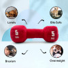 Red Dumbbell Plush Toys for Puppies, Dogs | Soft Squeaky Toys