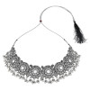 Ethnic Silver Oxidized Traditional Afghani Choker Necklace Jewellery Set for Women
