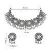 Ethnic Silver Oxidized Traditional Afghani Choker Necklace Jewellery Set for Women