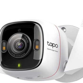 TP-Link Tapo C325WB 2K QHD ColorPro Wi-Fi Outdoor Camera | Daylight Clarity at Night | Person/Pet/Vehicle Detection | Local/Cloud Storage | Built-in Siren
