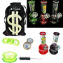 Newzenx 5 Inch Glass Mini Rick & Monty Bong Water Pipe Bong | Full Accessories & Pouch