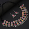 Fancy Oxidized Traditional Oxidised Earrings Necklace Jewellery Set for Women