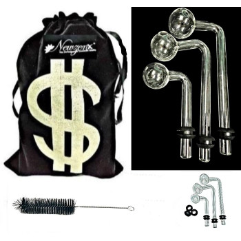 Newzenx Glass Meth Crystal Bong Shooter Combo | 9mm/3"/4"/5" | Pipe Cleaner