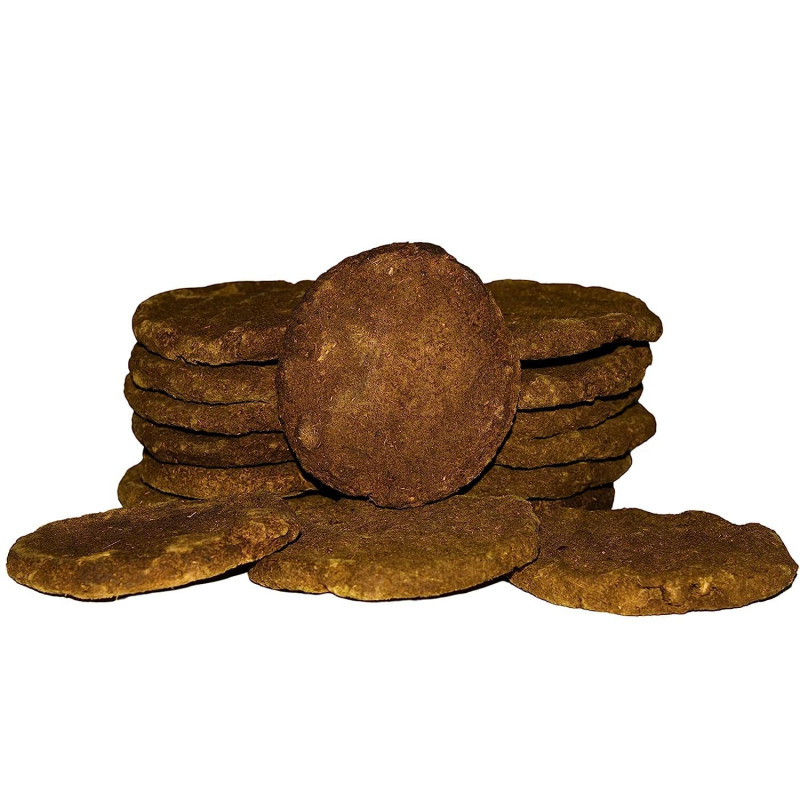 Cow Dung Cake | Gober ke Upla | Kande for Hawan Puja - Pack of 20
