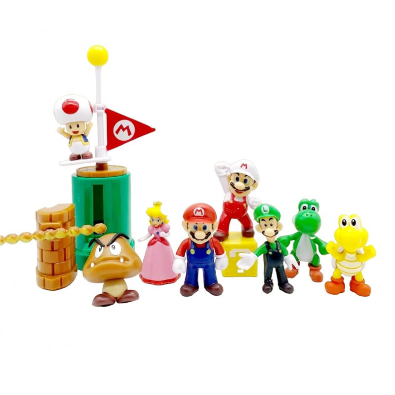 Mario Brothers Action Figures | Childhood Game Collectible Model Toy - Set of 12