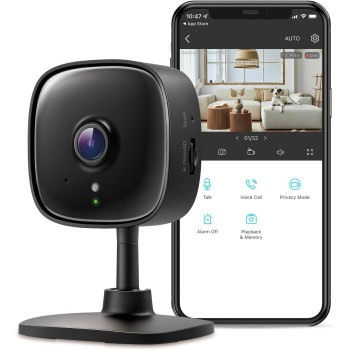 TP-Link Tapo C111 2K Indoor Security CCTV Camera with Baby & Pet Monitor | Dog Surveillance Cam for Home, Office (Black)