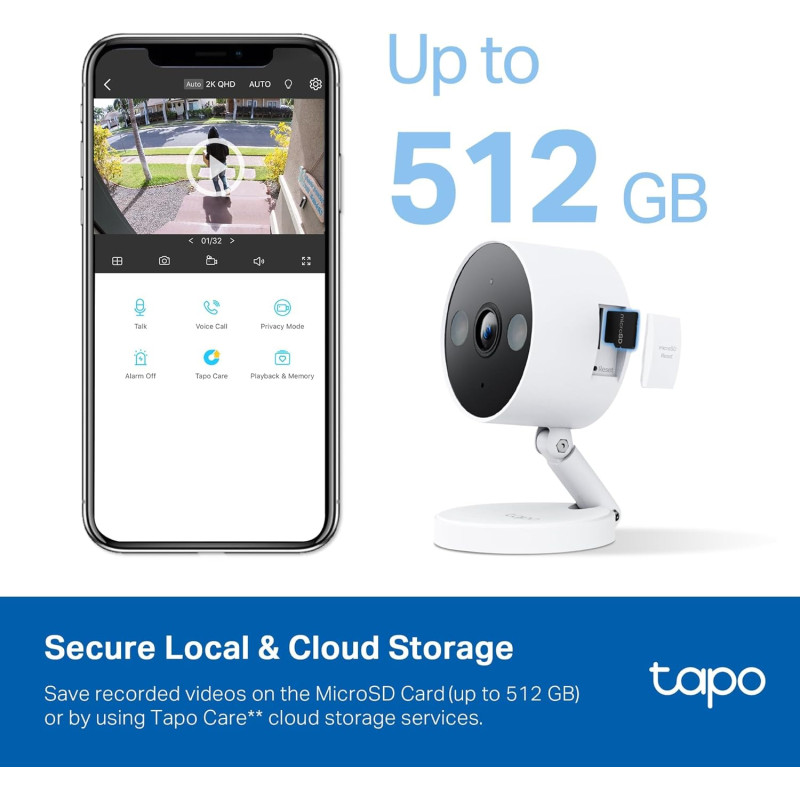 TP-Link Tapo C120 2K+ Security CCTV Camera | Color Night Vision | Baby Monitor