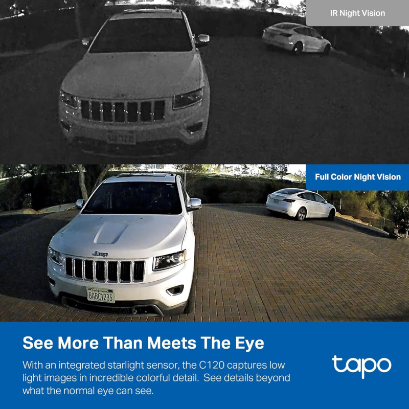 TP-Link Tapo C120 2K+ Security CCTV Camera | Color Night Vision | Baby Monitor
