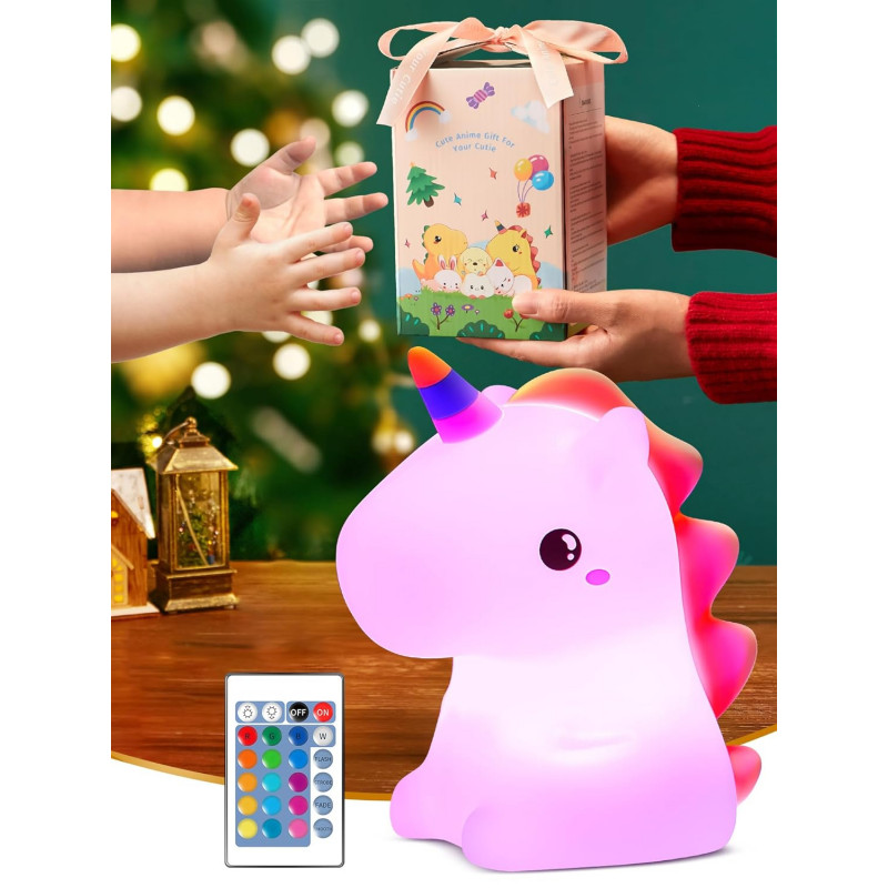 Unicorn Night Light Lamp | 16 Colors Changing & Remote Control | Rechargeable Lamp for Girls, Kids, Teens Gift Unicorn Night Light Lamp | 16 Colors Changing & Remote | Chargeable Lamp
