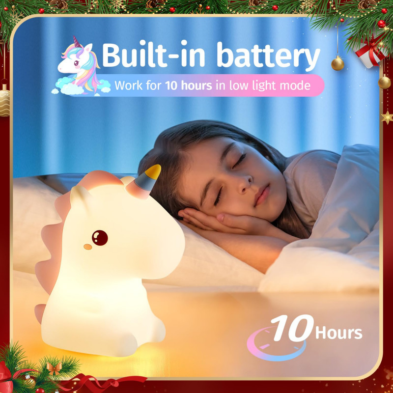 Unicorn Night Light Lamp | 16 Colors Changing & Remote Control | Rechargeable Lamp for Girls, Kids, Teens Gift Unicorn Night Light Lamp | 16 Colors Changing & Remote | Chargeable Lamp