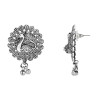 Ethnic Silver Oxidised Radha Krishna Design Long Necklace Jewellery Set