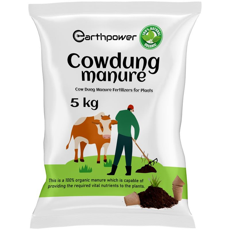Cow Dung Manure Powder For Plants 5Kg | Fertilizers | Gobar Khad