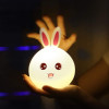 Silicone Little Rabbit LED Table Lamp | Colour Changing | USB Rechargeable | Night Light Birthday Gift for Girls/Boys