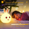 Silicone Little Rabbit LED Table Lamp | Colour Changing | USB Rechargeable | Night Light Birthday Gift for Girls/Boys