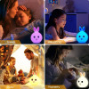 Silicone Little Rabbit LED Table Lamp | Colour Changing | USB Rechargeable | Night Light Birthday Gift for Girls/Boys