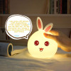 Silicone Little Rabbit LED Table Lamp | Colour Changing | USB Rechargeable | Night Light Birthday Gift for Girls/Boys