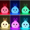 Silicone Little Rabbit LED Table Lamp | Colour Changing | USB Rechargeable | Night Light Birthday Gift for Girls/Boys