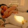 Lying Flat Duck Night Light Lamp | LED Silicone Dimmable Nursery Nightlight | Rechargeable Bedside Touch