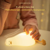 Lying Flat Duck Night Light Lamp | LED Silicone Dimmable Nursery Nightlight | Rechargeable Bedside Touch