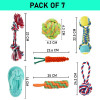 Dog Chew Cotton Rope Toys - 7 Pack Combo for Dogs & Puppies Dog Chew Cotton Rope Toys - 7 Pack Combo for Dogs & Puppies
