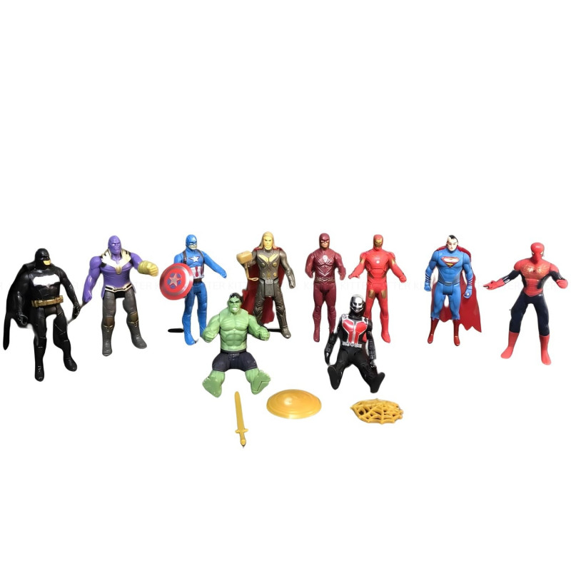 Superhero Action Figure Toys Set | Super Heroes Toys for Boys (Set of 10)