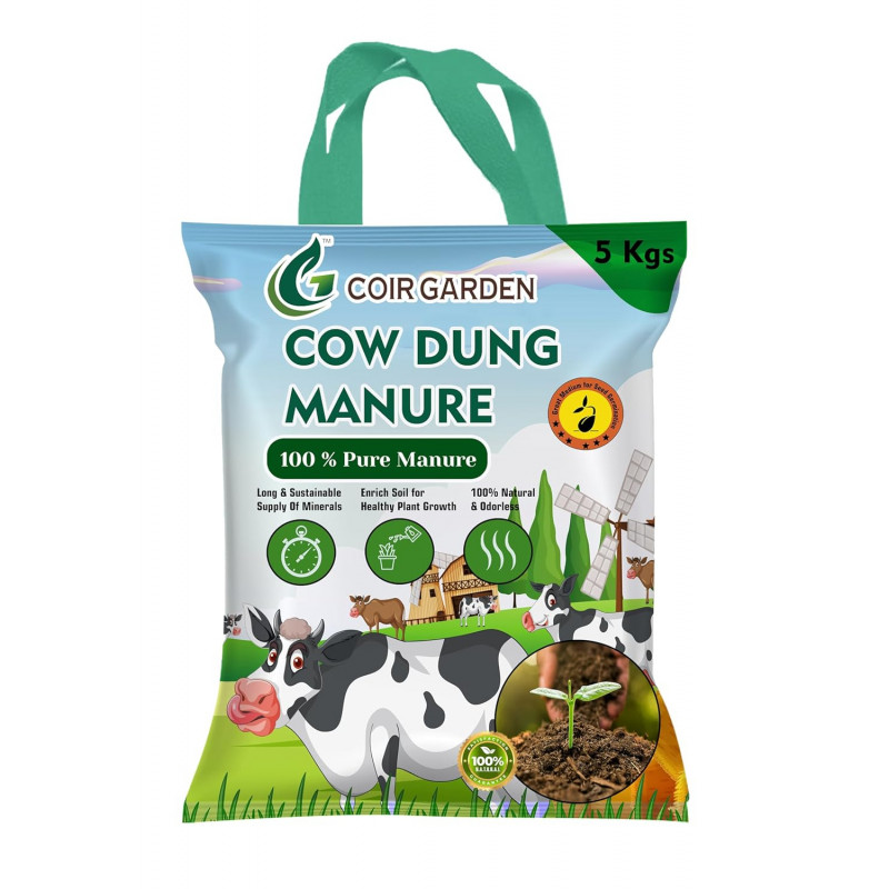 Organic Cow Dung Manure for Plants (5 KG) | Compost Khaad