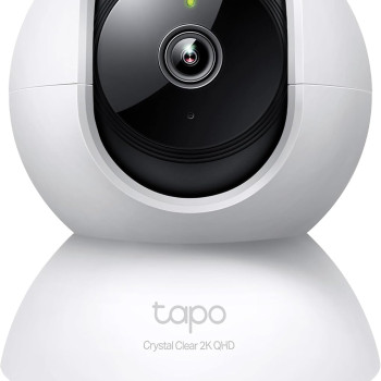 TP-Link Tapo C220 2K QHD Pan/Tilt CCTV Security Camera | Pet & Baby Motion Detection | Night Vision, 2-Way Audio, Cloud &SD Card Storage, Works with Alexa