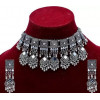 Women's Oxidised Silver Kundan Jewellery Set | Latest Necklace Set