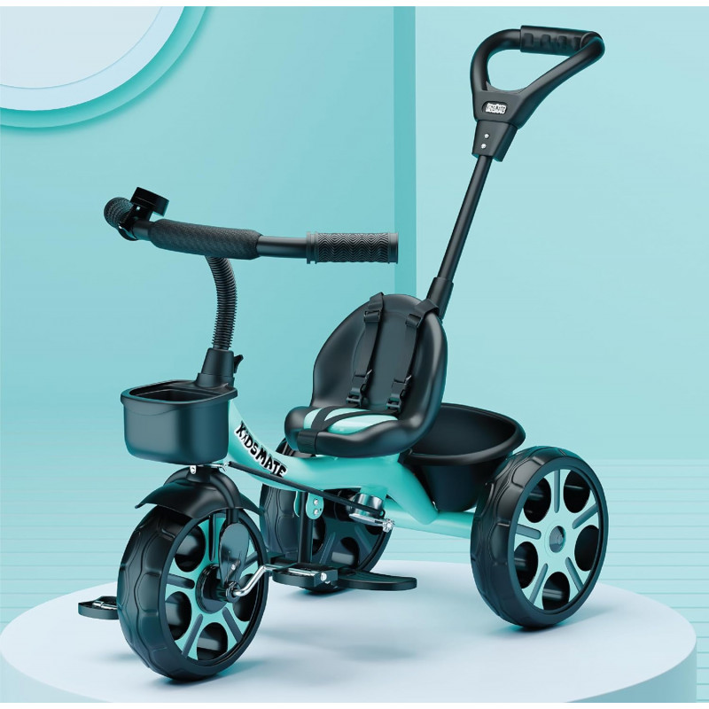 Baby Tricycle for Kids 1-4Y | Basket, Cushion Seat, Belt