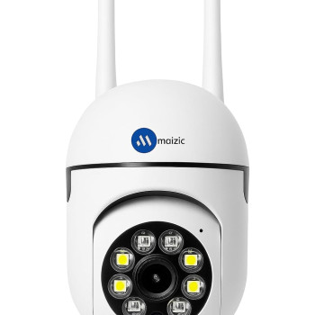 Maizic Smarthome 3 MP FHD WiFi Indoor Mini Fox Ptz Security Camera | Color Night Vision, 360 degree Ptz, Motion Tracking, Two Way Audio