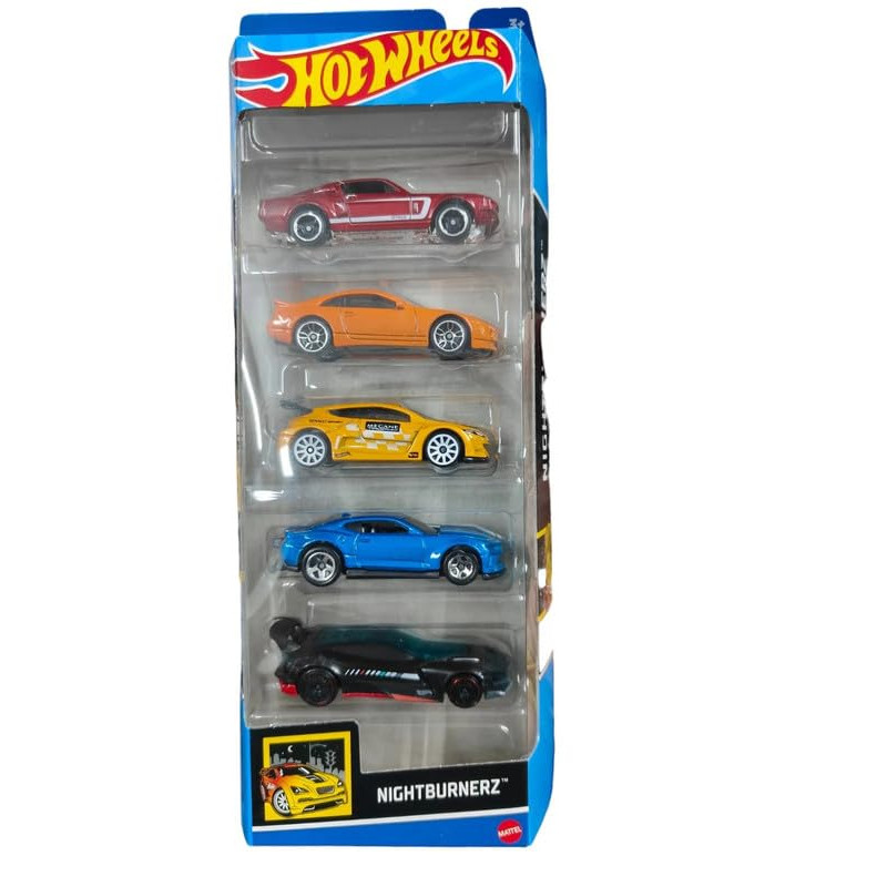 Hot Wheels Cars Pack of 5 | 67 Shelby, Nassan Twin Turbo, Megane, Gazella