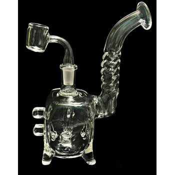 Newzenx Glass 8 Inch Squire Bong For Oil/Honey/Meth/Weed with Pouch