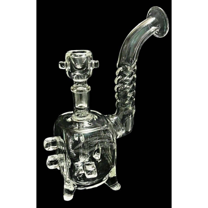 Newzenx Glass Duffused 8 Inch Squire Bong For Oil/Honey/Meth/Weed